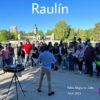 El alumno Raulín en el Parque del Retiro del Madrid. Taller de Magia de Calle. Abril 2023