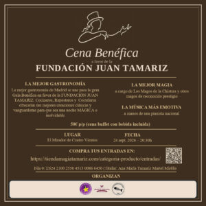 Cena benéfica a favor de la Fundación Juan Tamariz