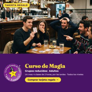 Tarjeta regalo: Curso de Magia, adultos (grupal).